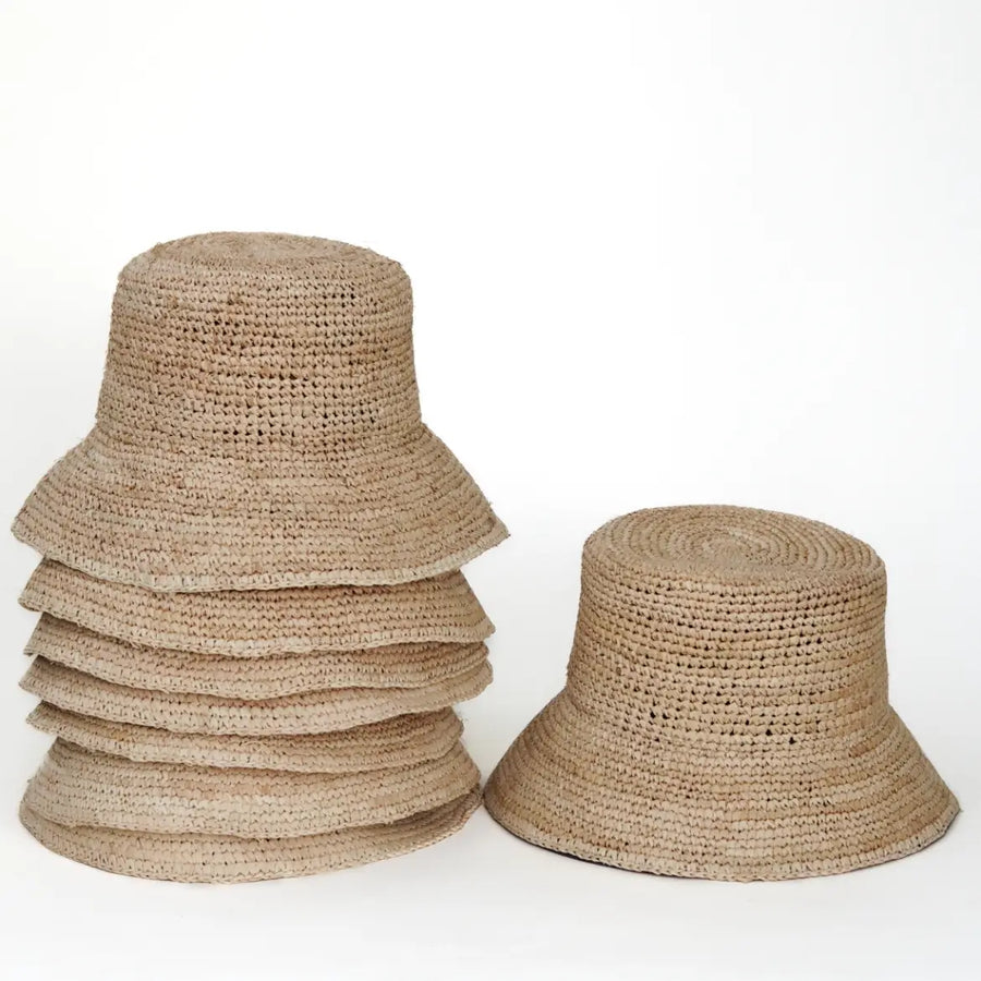 Isla - Raffia Bucket Hat