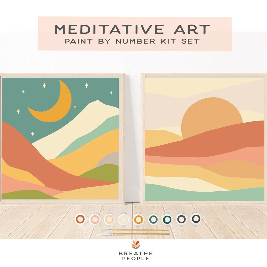 By Sun & Moonlight Meditative Art Paint By Numbers Kit