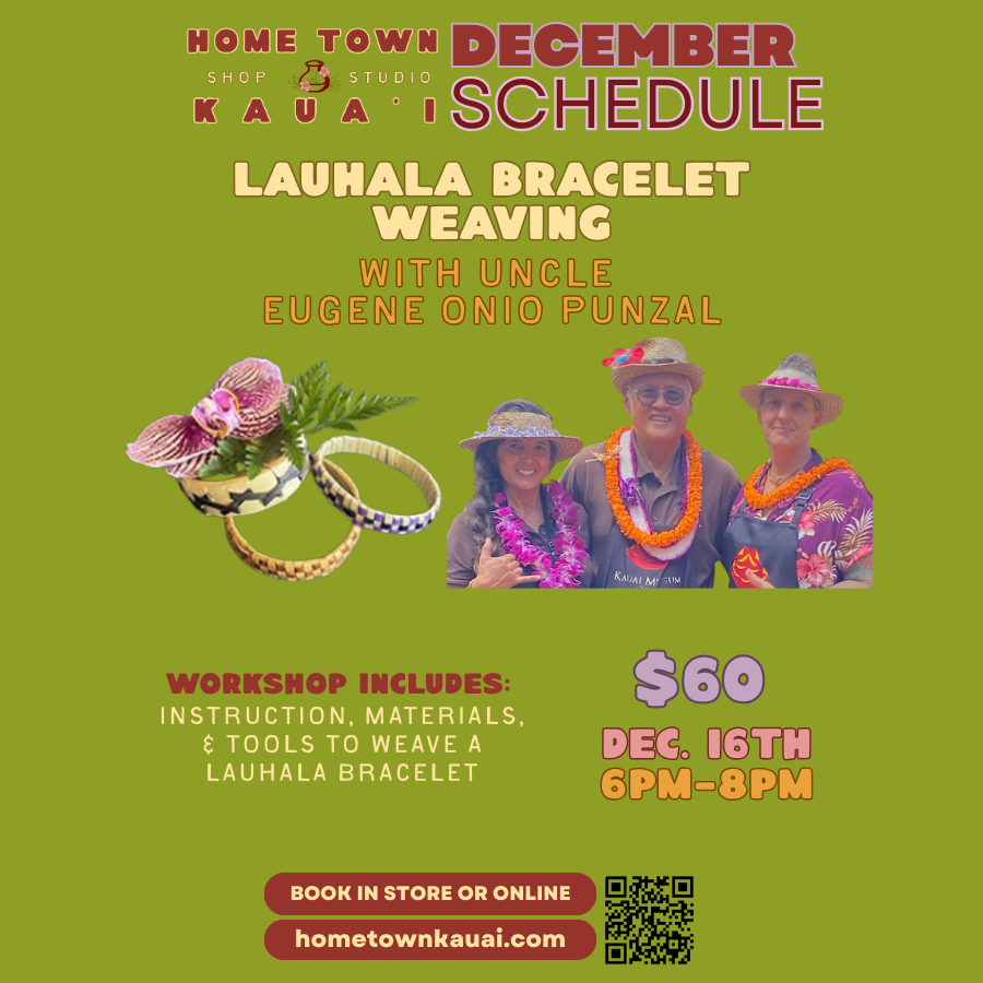 Lauhala Bracelet Weaving Workshop