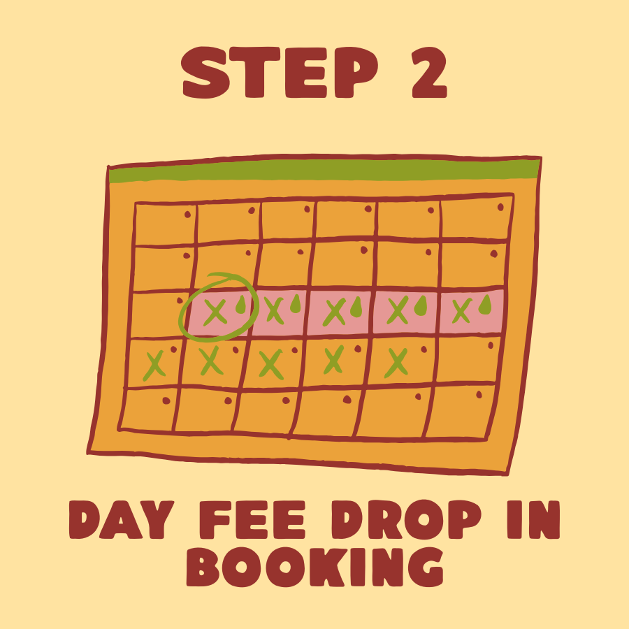 Studio Booking Calendar (DAY FEE - DROP IN)