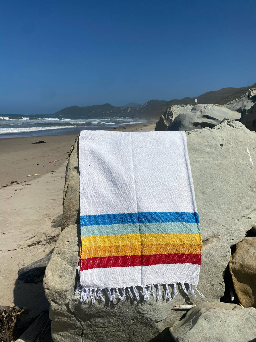 Sustainable Recycled Throw Blanket - Vintage Rainbow