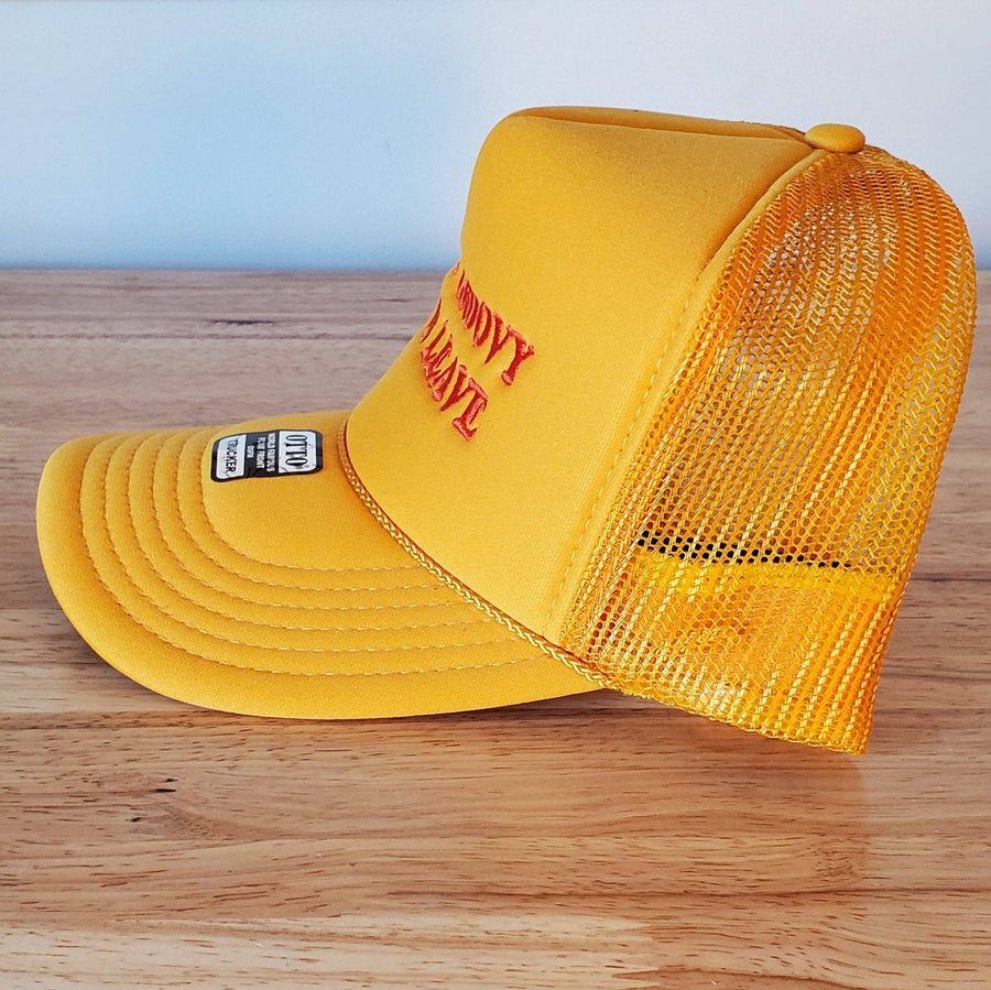 Be Groovy or Leave Trucker Hat - Yellow