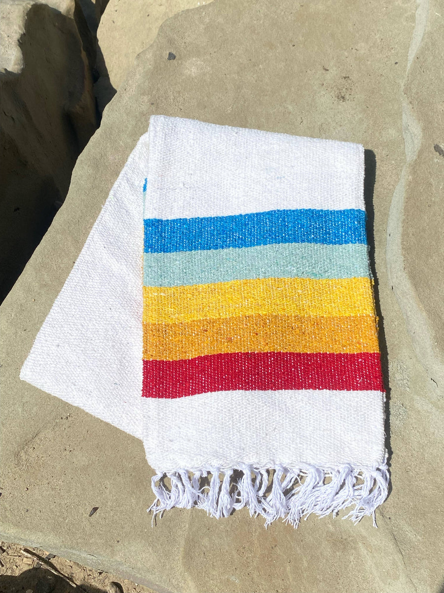 Sustainable Recycled Throw Blanket - Vintage Rainbow