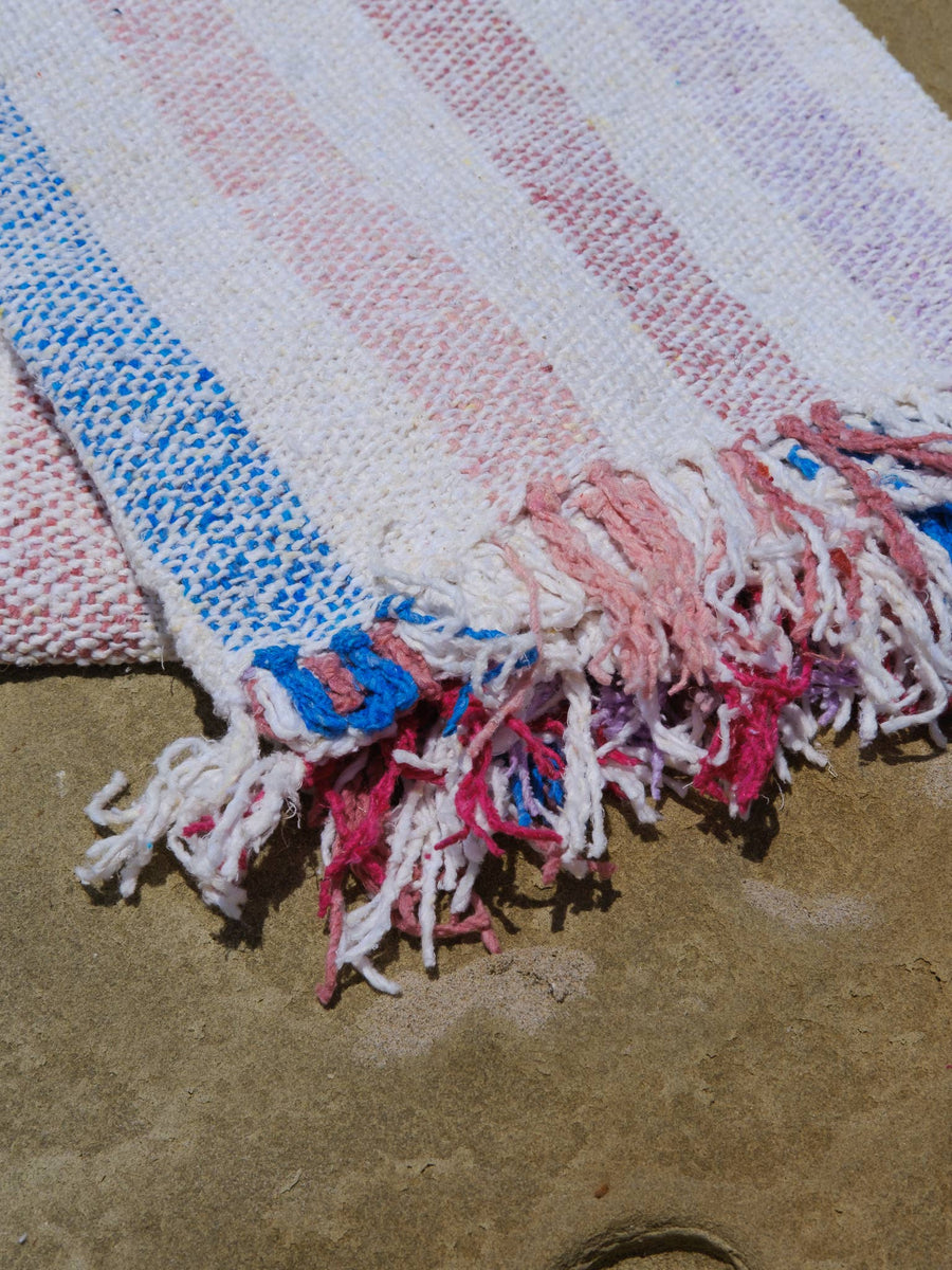 Sustainable Recycled Throw Blanket -  Malibu Stripe