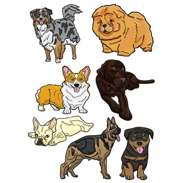 Dogs Educational Coloring Book