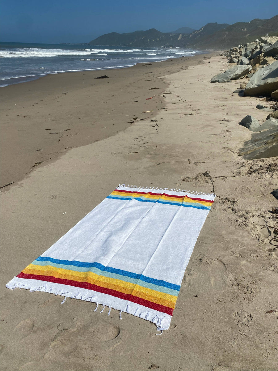 Sustainable Recycled Throw Blanket - Vintage Rainbow