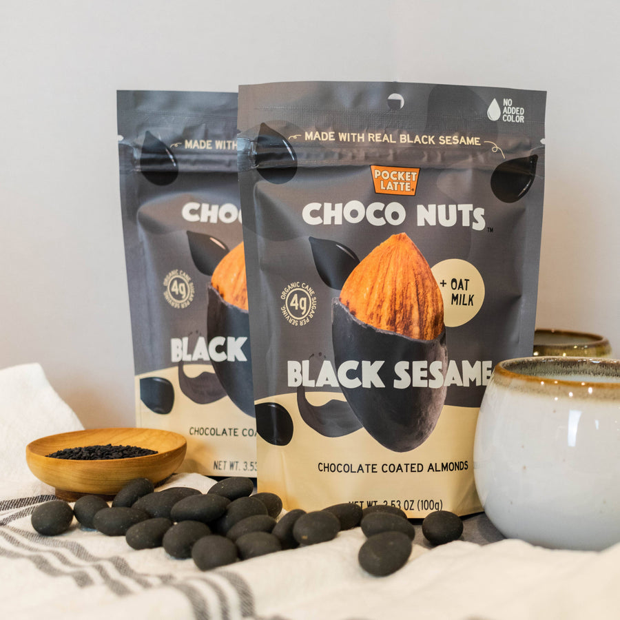 Pocket's Chocolates - Black Sesame Chocolate Almonds