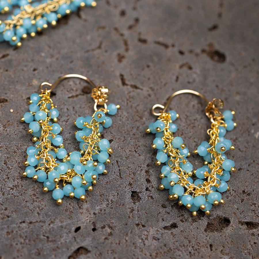 Fringe Hoop Earrings - Vermeil