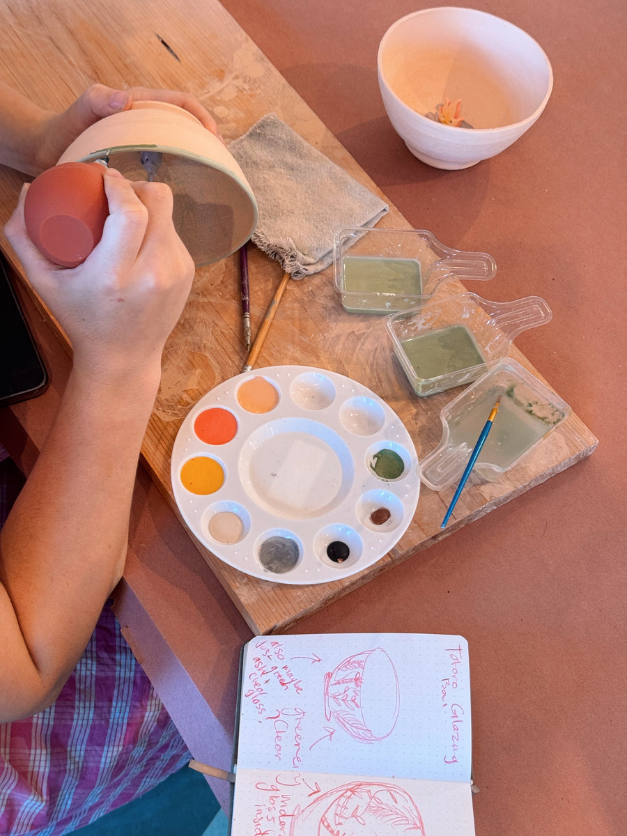 Pottery Studio Drop In - Glaze and Finish Session