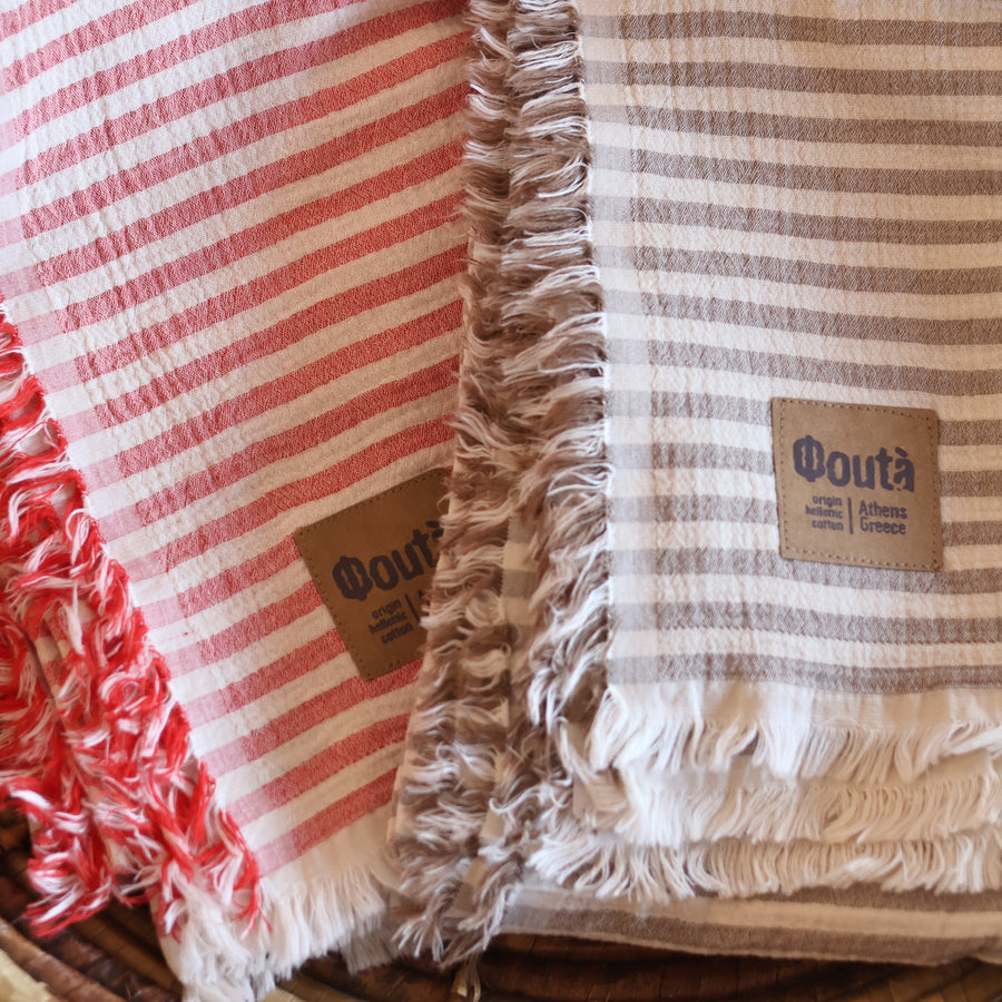 Greek Towel Large Square Lines