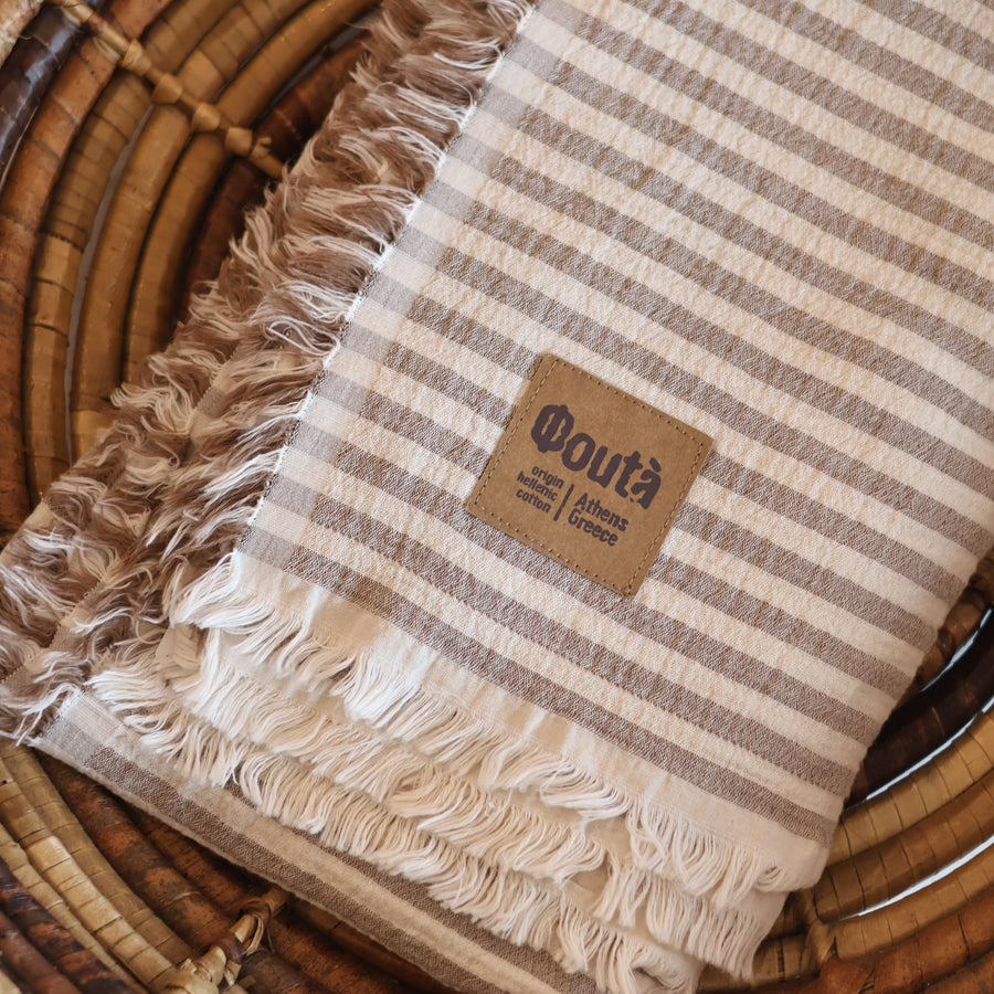 Greek Towel Large Square Lines