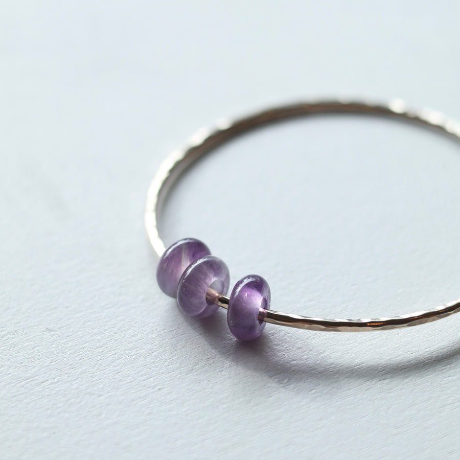 Gemstone Donut Bangle Bracelet