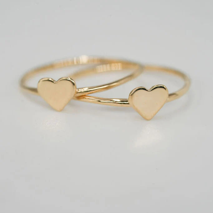Golden Mini Heart Ring 14k