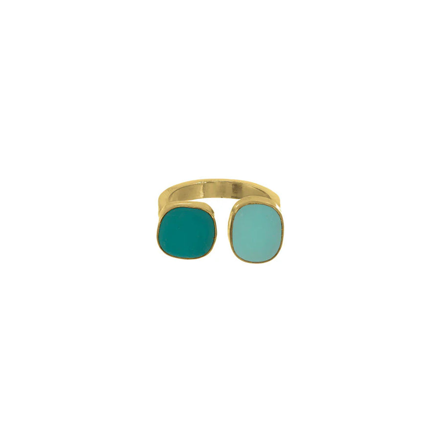 Double Sea Glass Ring Collection