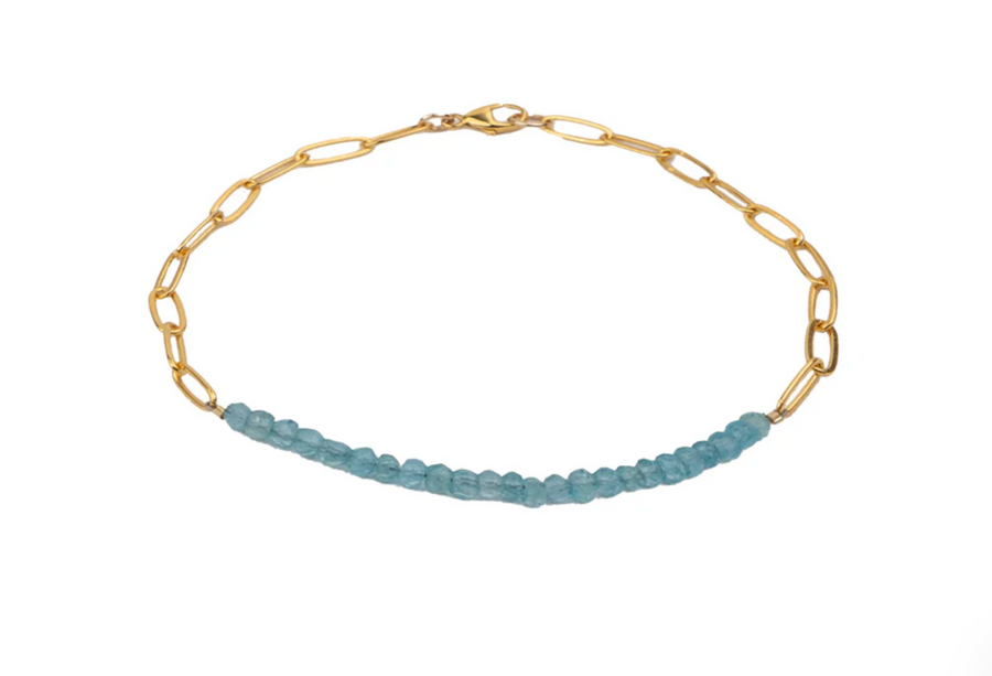 Makiki Loop Gemstone Bracelet - 18K Gold Vermeil