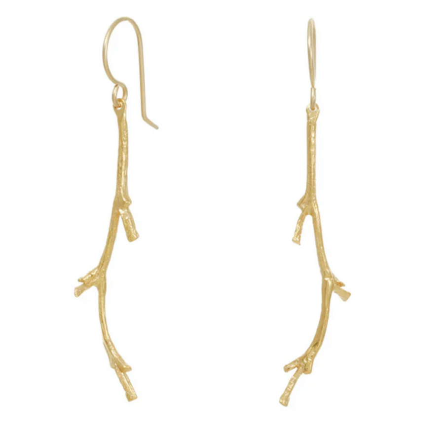 Branch Earrings - 18K Gold Vermeil