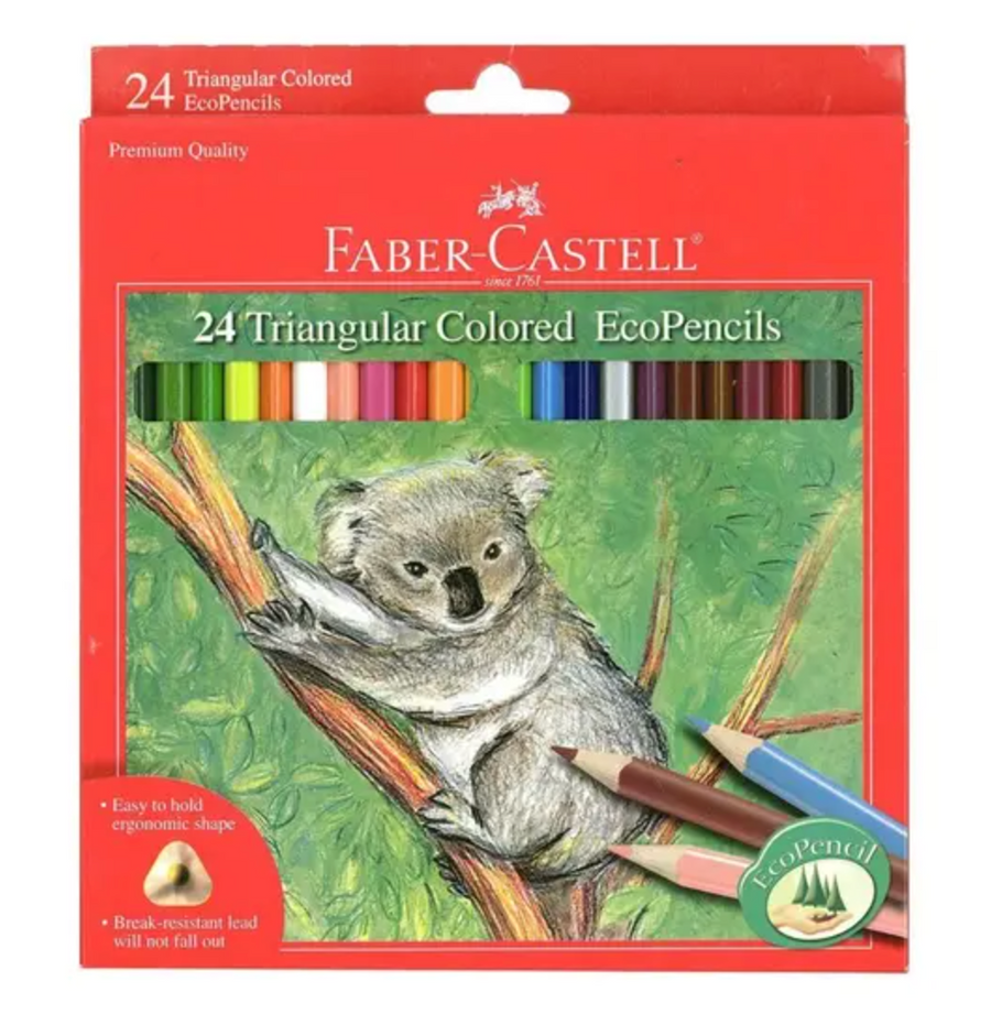 Triangular Colored Eco Pencils 24ct