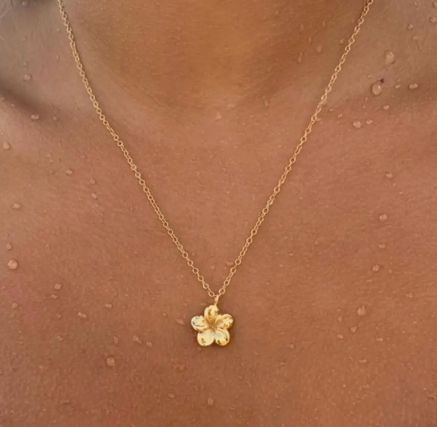 Melia Plumeria Pendant Necklace