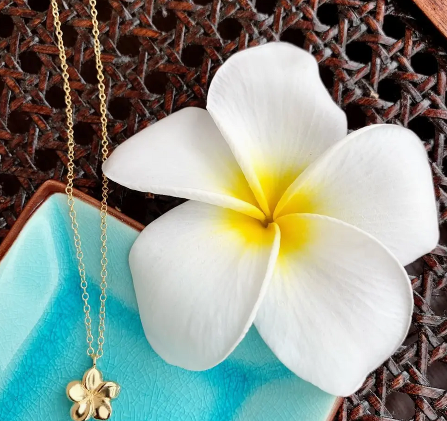Melia Plumeria Pendant Necklace