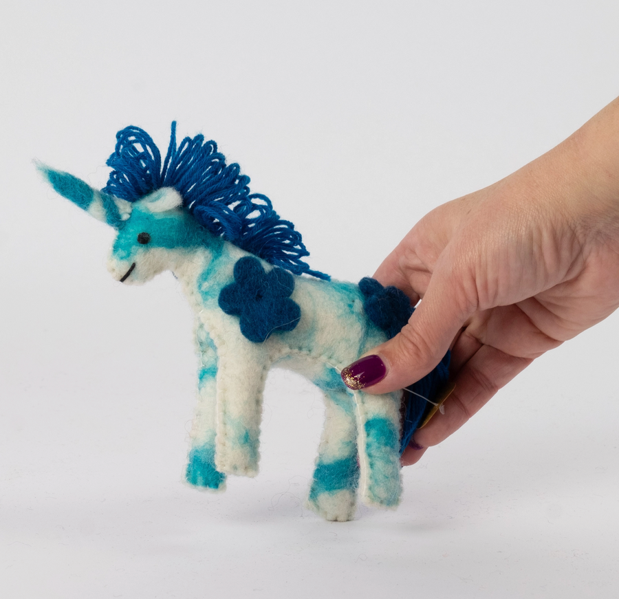 Hand Made Felted Unicorn Toys
