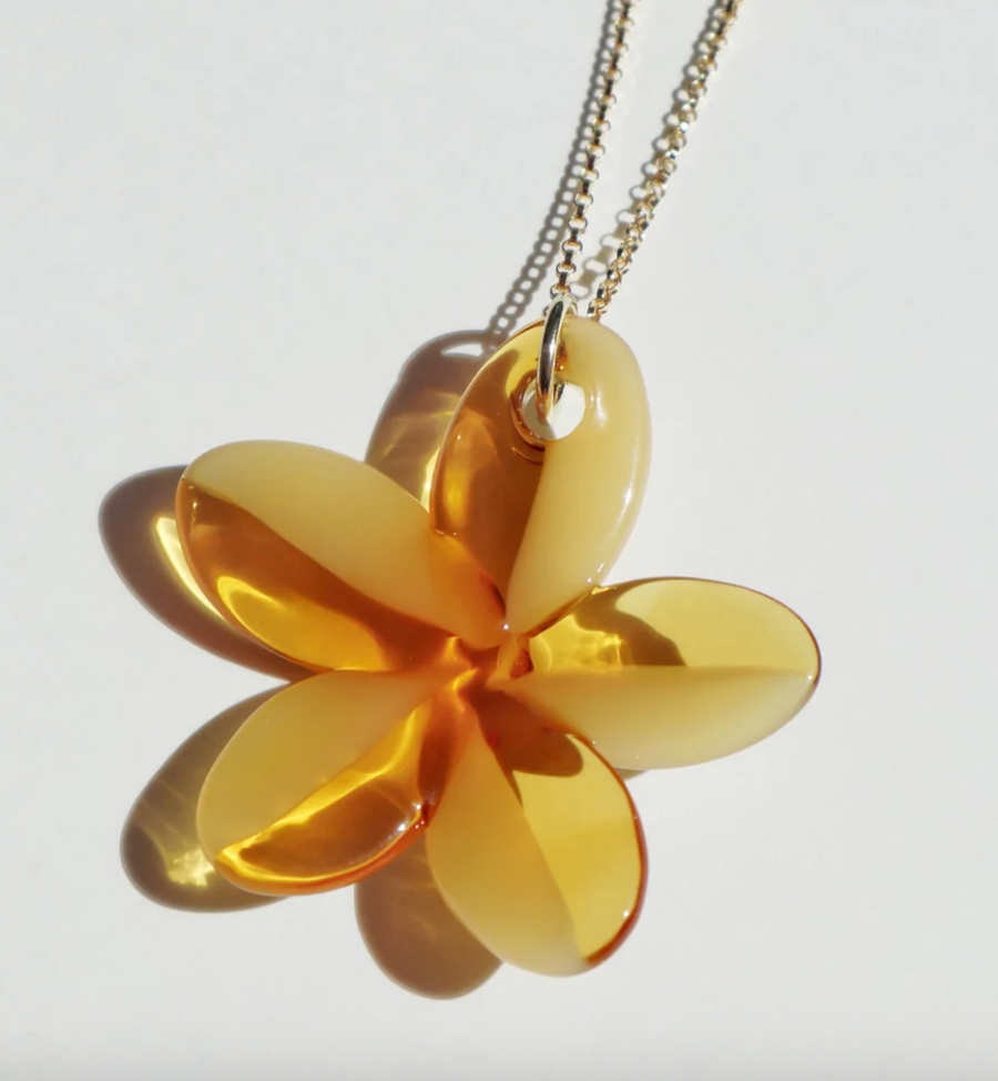 Mixed Amber Pua Melia Necklace