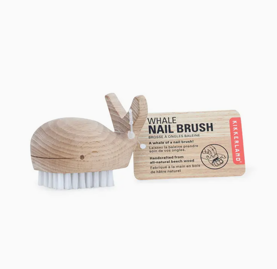 Wooden Whale Nail Brush