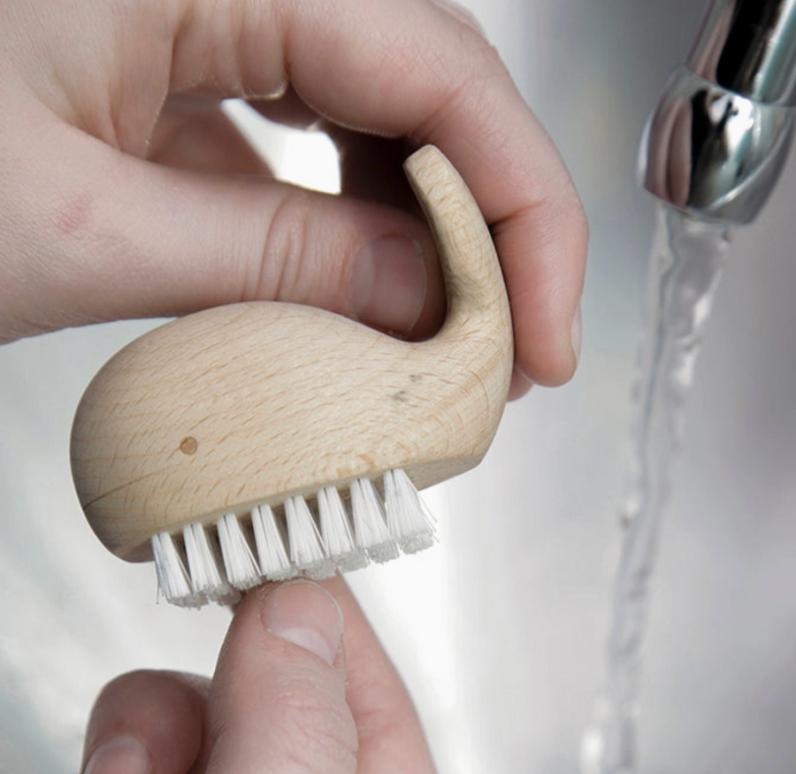 Wooden Whale Nail Brush
