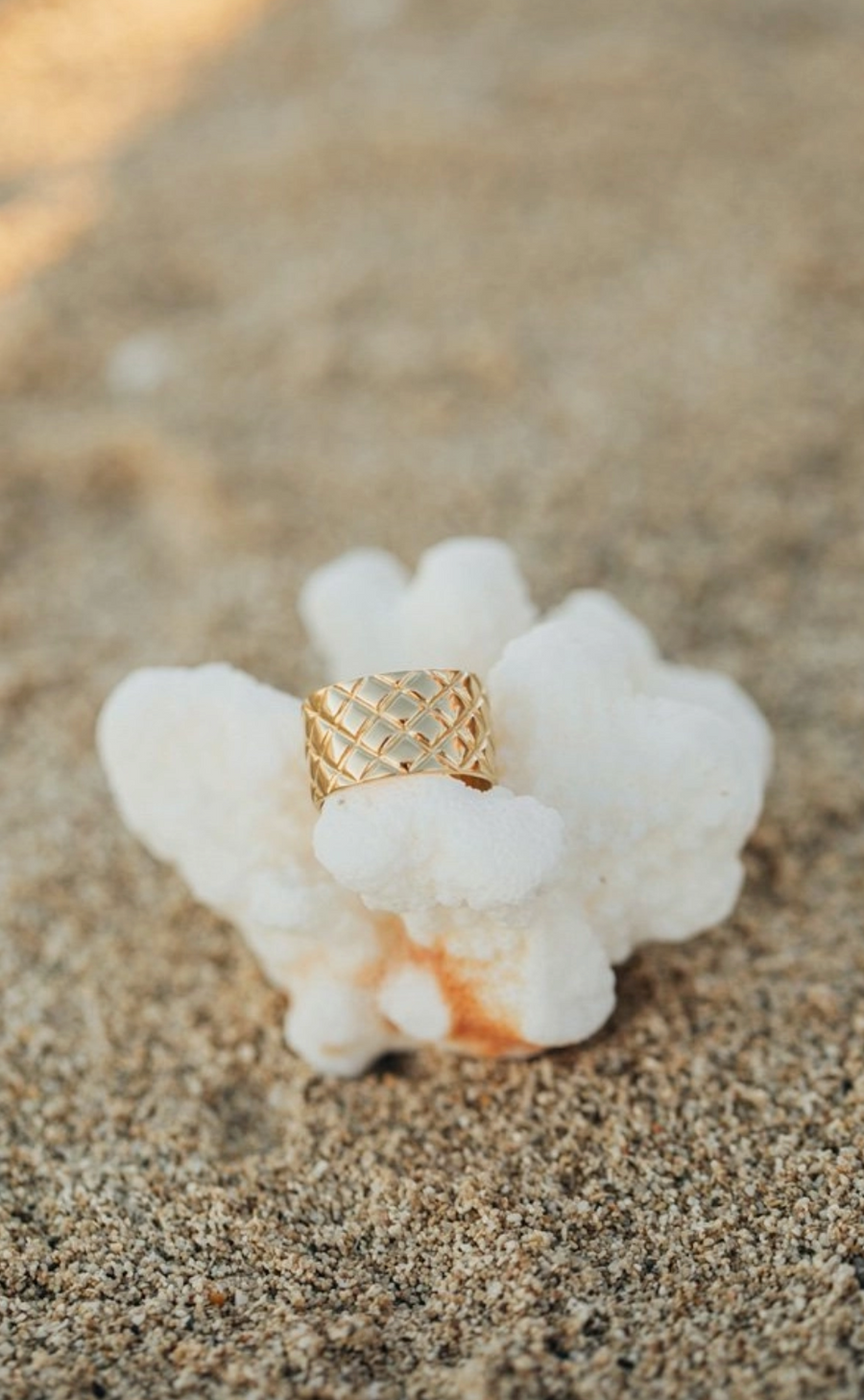 Pineapple Texture Band Ring