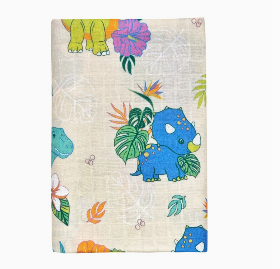 Aloha Before Time Muslin Swaddle Blanket