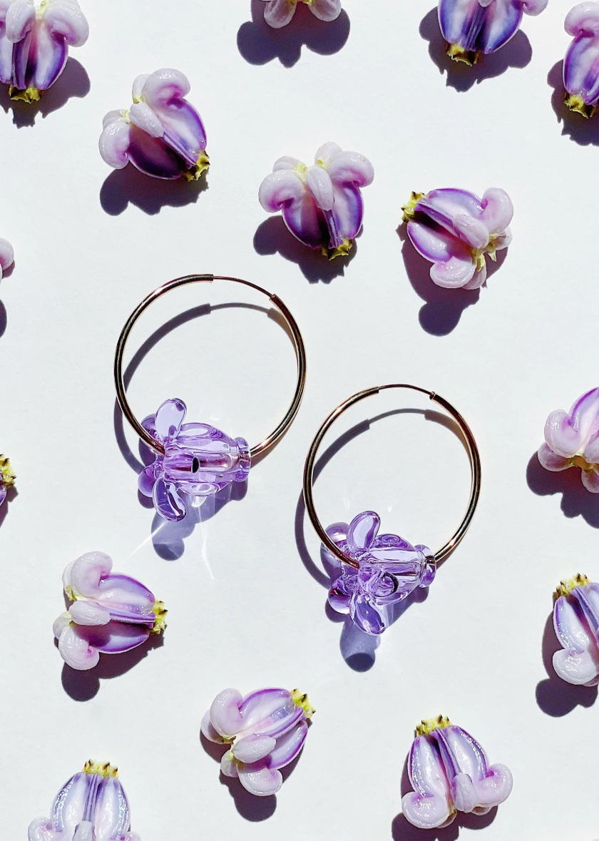 Crown Flower Glass Jewelry