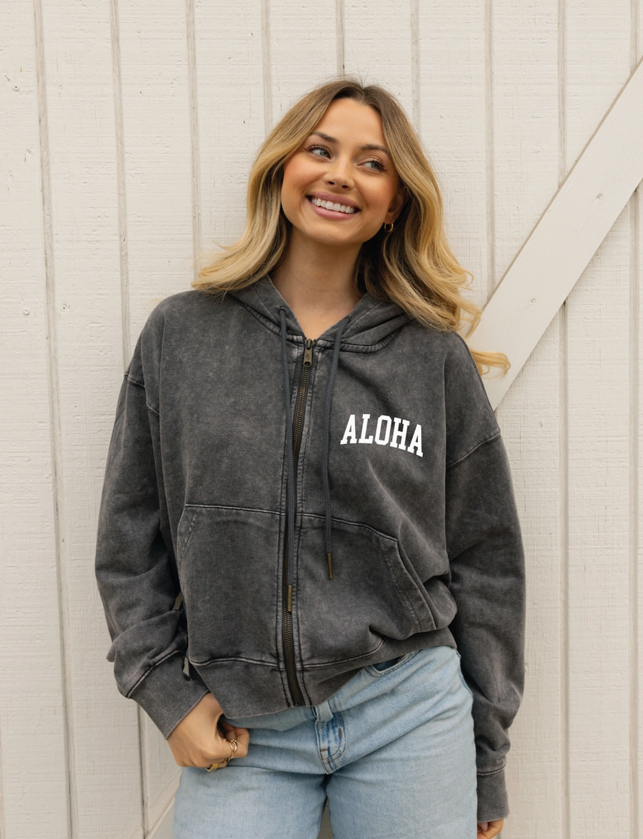 Aloha Mineral Zipper Hooded Pullover