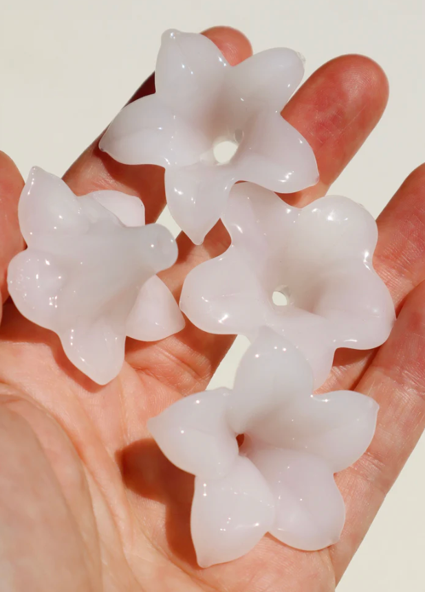 Pua Melia Plumeria Glass Jewelry