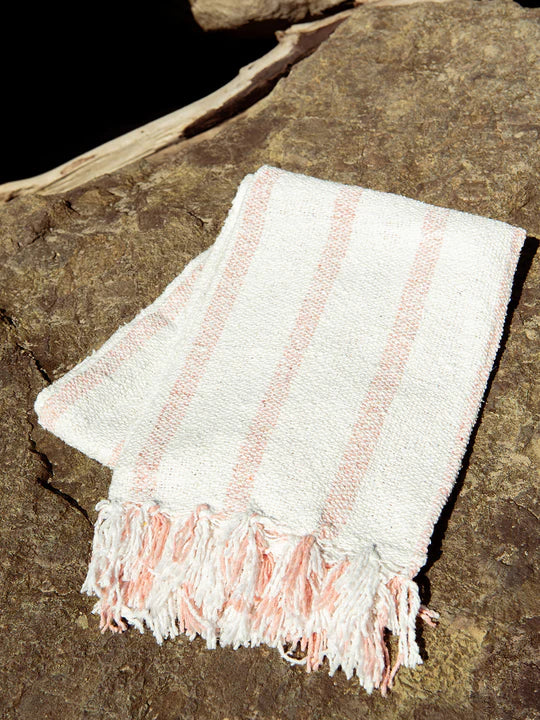 Sundream Throw Blanket pink riviera stripe