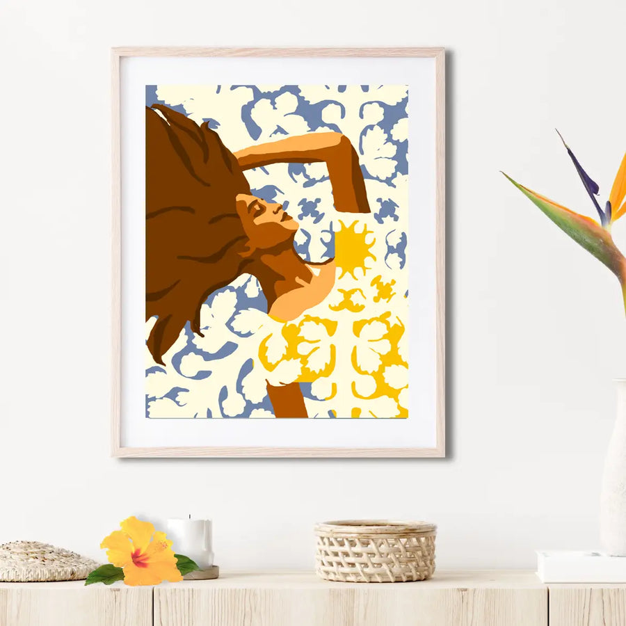 Beach Nap Matted Print 8 x 10