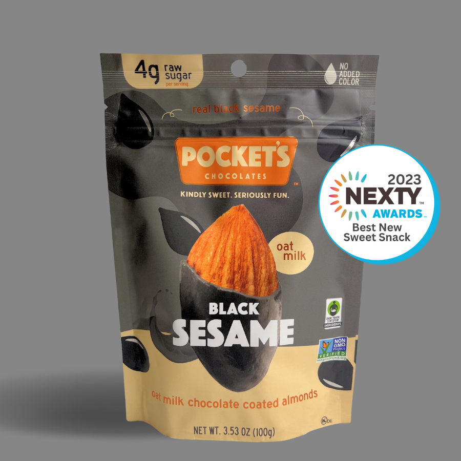 Pocket's Chocolates - Black Sesame Chocolate Almonds