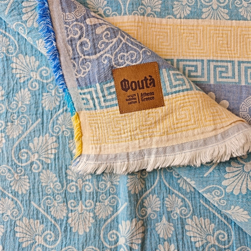 Greek Towel Large Square Ornament