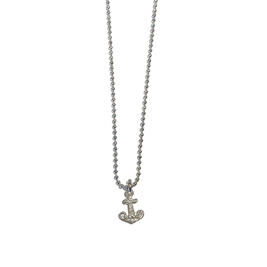 Mini Anchor Necklace - Silver