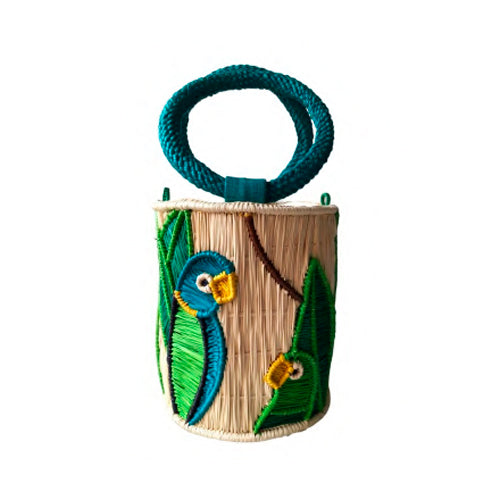 SERPUI - Elsie Parrot Wicker Bag