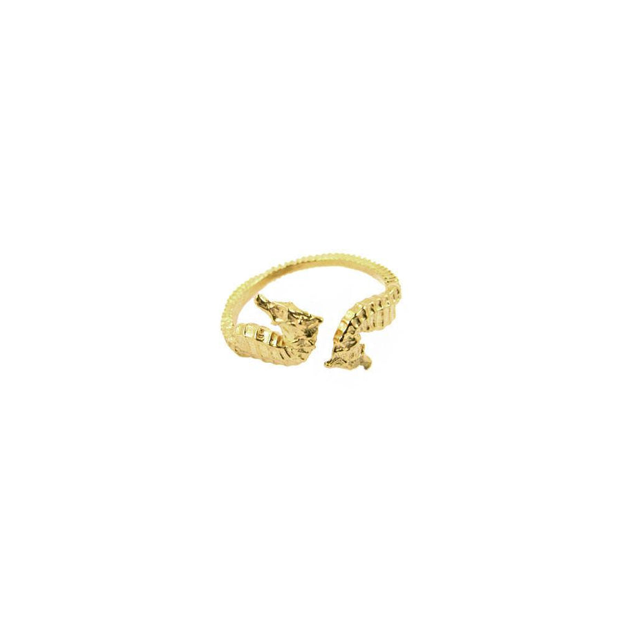 Double Seahorse Ring - Vermeil