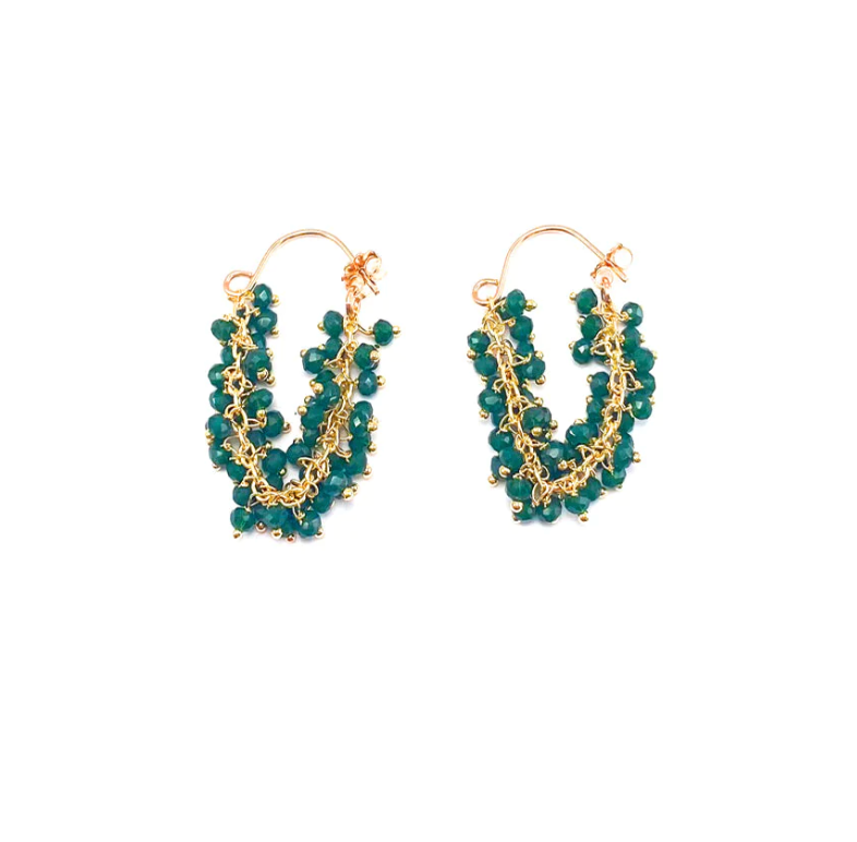Fringe Hoop Earrings - Vermeil