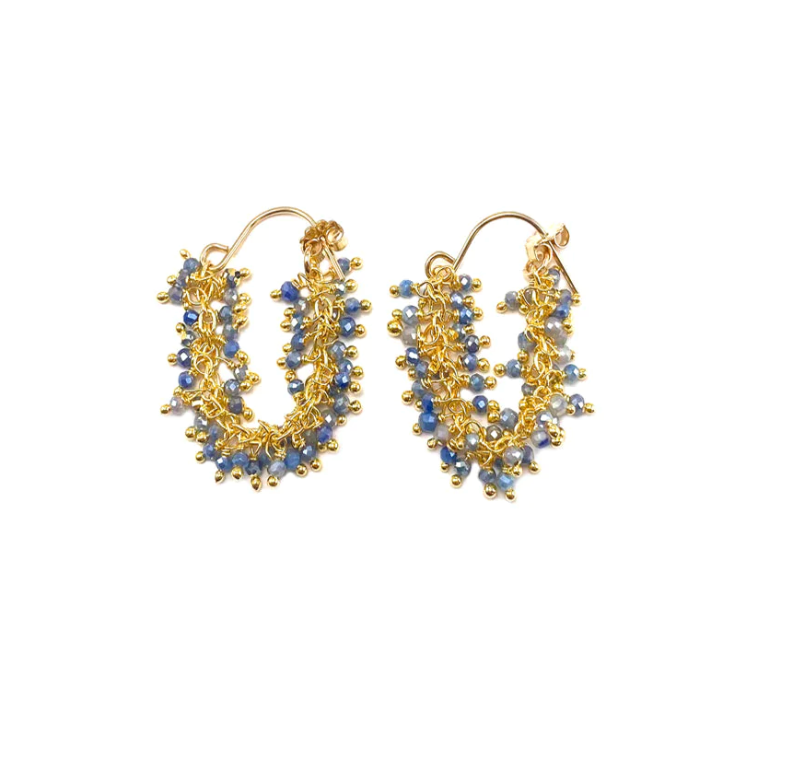 Fringe Hoop Earrings - Vermeil