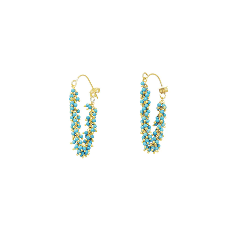Fringe Hoop Earrings - Vermeil