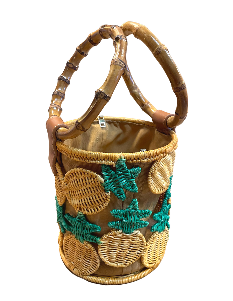 SERPUI - Pineapple Alina Wicker Bag